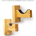 Miniatyrbilde 2 av 5: Baseball Bat Display Veggmonter, Softball Bat Rack for Horisontal Display, Massivt Tre med Myk Filt og Skjulte Skruer