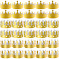 Miniatyrbilde 1 av 4: 30 stk. Gullpapir Krone Fest Gull Kroner Hatter Kong Kroner for Fest og Feiring