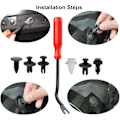 Miniatyrbillede 2 af 5: 100 stk. nitteclips i plast - Universal nitteclips i plast - Clips til bilens kofanger - Fasteners til nitteclips - Udskiftningssæt til nitteclips