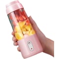 Miniatyrbillede 1 af 5: USB bærbar elektrisk juicer, 300 ml mini mad milkshake multifunktionel juice cup maskine, 304 rustfrit stål og abs materiale, pink