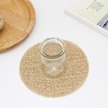 Miniatyrbillede 2 af 5: Naturlige Jute Burlap Bordplade Underlag Pakke med 10 til Spisebord Sengebord Stue Indendørs Udendørs