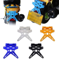Miniatyrbillede 4 af 5: Motorcykel Nummerplade, Aluminiumlegering Baglygte Justerbar Foldbar Nummerplade Beslag, Motorcykel Modifikations Tilbehør (sort)