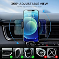Miniatyrbilde 2 av 5: Biltelefonholder 360 graders roterende bilventilholder for iPhone og Android-smarttelefoner