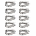 Miniatyrbillede 1 af 4: Pakke med 10 stk. M8 304 rustfrit stål wire rope thimbles, wire rope kabel thimble rigging