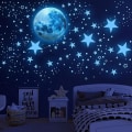 Miniatyrbilde 1 av 5: Glow in The Dark Stars for Ceiling,Glow in The Dark Stars and Moon Wall Decals