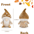 Miniatyrbild 2 av 5: Semester svamp hatt gnom prydnad - Set av 2 skandinaviska stoppade plysch Tomte Gonks