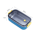 Miniatyrbilde 2 av 5: Bento Lunsjboks for Voksne, 1 Lags Lekkasjesikker Bentoboks, Mikrobølgeovn|Oppvaskmaskin Trygg Søt Bentoboks, 1PCS (Blå)