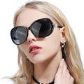 Miniatyrbilde 2 av 4: Solbriller for kvinner Trendy Polariserte solbriller Oversized solbriller Dame Shades UV-beskyttelse A