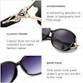Miniatyrbilde 3 av 4: Solbriller for kvinner Trendy Polariserte solbriller Oversized solbriller Dame Shades UV-beskyttelse A