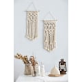 Pikkukuva 2 / 5: 2 kpl Makramee-seinävaate boho chic boheemi koti geometrinen taide sisustus, 70cm (P) x 33cm (L)