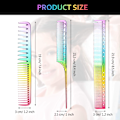 Miniatyrbilde 4 av 4: 3-pakning Fine Cutting Combs Salon Combs Fine Tooth Combs Styling Combs Anti-Static Heat Resistant Hair Combs (Rainbow)