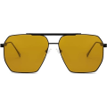 Pikkukuva 2 / 3: Retro Ylisuuret Neliömäiset Polarisoivat Aurinkolasit Unisex Vintage Sävyt UV400 Klassiset Suuret Metalliset Aurinkolasit yellow