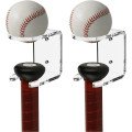 Miniatyrbilde 1 av 5: Veggmontert balltrestativ, 2 stk. veggstativholderstativ for balltre, akryl baseball balltre veggmontering, antirust ball vertikal akryldisplay