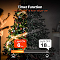 Miniatyrbild 3 av 5: 50 LED-lampor, 5M, batteridrivna, flerfärgade, fjärrkontrolltimerkontroll, inomhus eller utomhus, 2-pack