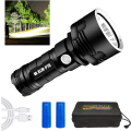 Miniatyrbilde 1 av 5: 30000-100000 lumen kraftig LED superlys vanntett lommelykt, 3 moduser høy lysstyrke USB oppladbar lommelykt