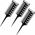 Miniatyrbilde 1 av 5: 3 stk 3-veis hårskjæringskam flette skjæringsfolie kam styling hår fargekam for hårfarging, mikrofletter