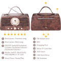 Miniatyrbilde 4 av 5: Retro Bluetooth-høyttaler, bærbar trådløs Bluetooth-høyttaler med FM-radio