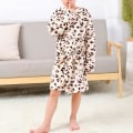Miniatyrbild 2 av 2: Unisex Barn Nattlinne Söt Pyjamas Luva Mjuk Fleece Badrock Hemrock 100cm