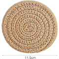 Pikkukuva 3 / 5: 6 kappaletta espressojuoma-alustoja, 11,5 cm pyöreät kudotut alustat, imukykyiset kudotut juoma-alustat, lämmönkestävät alustat