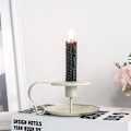 Miniatyrbild 5 av 5: Retro Järn Taper Ljusstake, Set om 2, Enkla Svarta Ljusstakar Ljusstativ