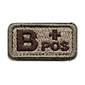 Miniatyrbilde 1 av 3: Utendørs taktisk blodtype B+ positiv POS borrelås patch brodert moral militærmerke