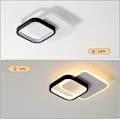 Miniatyrbilde 4 av 5: Moderne LED-taklampe, 24W 2700LM Kvadratisk taklampe, 3000K Varmt hvitt
