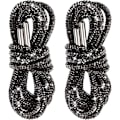 Miniatyrbilde 1 av 5: Pakke med 2 glitrende strass-tau runde skolisser, glitrende diamanttau-stropper, bling bling skinnende runde skolisser 120cm