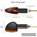 Miniatyrbilde 4 av 4: 4 Pakke E-merkede motorsykkel blinklys 10W høy effekt pære varsellys indikator gult vanntett 12V for M10