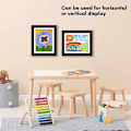 Miniatyrbilde 4 av 5: Barnerammer for kunst - Enkle rammer for å bytte kunstverk, tegninger og bilder for vegg og bordplate White