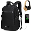 Pikkukuva 1 / 5: Liike-laptop-reppu USB-latausportilla - Vedenkestävä koululaukku