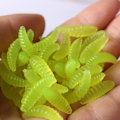 Miniatyrbilde 4 av 5: 100 stk 2 cm fiske lokke maggot myk lokke lokke orm fiske lokke - kunstig lokke seksjon naturtro ørret sluk hard crankbait treble krok