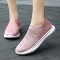 Miniatyrbilde 4 av 5: Kvinners krystall pustende ortopediske slip-on gåsko, ultralette pustende buesupport sneakers, 41