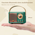 Pikkukuva 2 / 5: Retro-kannettava Bluetooth-kaiutin, FM-radiokaiutin, tukee USB/TF-korttia/AUX