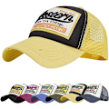 Pikkukuva 1 / 5: Baseball-lippis, verkkolippikset, unisex, kirjailtu kirjainpaikka, rento lippikset, hip hop -aurinkolippikset Yellow