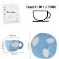 Miniatyrbillede 2 af 5: Keramisk kaffekrus, sød pink kop til kvinder med underkop til kontor og hjem, tåler opvaskemaskine og mikroovn, 300 ml Style 2