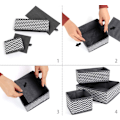 Miniatyrbild 4 av 5: 10 st Non-Woven Textil Öppna Förvaringslådor, Tyglåda, Fällbar Förvaringskub Kista för BH:ar, Sockor, Underkläder (10 st)