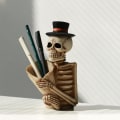 Pikkukuva 2 / 5: Kynäteline, työpöydän järjestäjä, työpöydän kynäteline, Retro Skull -työpöydän kynäsäiliöjärjestäjä