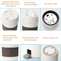 Miniatyrbild 3 av 5: Bärbar elektrisk resemugg, minielektrisk mugg, 55℃/80℃/100℃ valfritt, 300W 350ml
