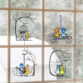 Miniatyrbillede 5 af 5: Engle Vindue Hængende Solfanger Mini Par Farvet Glas Akryl Solfanger Panel Ornamenter