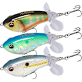 Pikkukuva 1 / 5: BKK-koukulla varustetut vieheet, Pencil Plopper -vieheet ahvenelle, hauelle ja kuhalle, kelluvat Minnow Bass -vieheet potkurijärjestelmällä