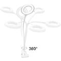 Miniatyrbillede 3 af 5: LED-skrivebordslampe, klemme på lys LED-ringlys læselampe med 3 farvetilstande, 9 dæmpere, 60 LED'er, 360° fleksibel svanehals