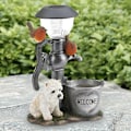 Miniatyrbillede 3 af 5: LED Solcelle Lys Kanin Kat Dyr Skulptur Harpiks Statue Lampe Have Ornament