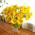 Miniatyrbillede 2 af 5: 10 stk. Kunstige valmueblomster Kunstig blomst til bryllup Ferie Brudebuket Hjemmefest Dekoration (Gul)