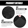 Miniatyrbild 3 av 5: Elastiskt sofföverdrag halkfritt sofföverdrag elastiskt sofföverdrag Black 140CM
