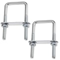 Miniatyrbillede 1 af 5: Firkantede U-bolte U-bolte, 70 x 110mm rustfrit stål U-bolte, M8 U-bolte med møtrikrammeplade og skiver, (70 x 110mm)