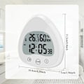 Miniatyrbild 5 av 5: Badrumsklocka, LCD digital väckarklocka med vattentät touch-duschklocka, timers termometer bärbar med sugkopp för matlagning, lärande