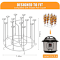 Miniatyrbilde 2 av 5: Spiddspyd i rustfritt stål, kompatibel med Airfryer, 6L spiddspydstativ, Airfryer BBQ-tilbehør (6QT)