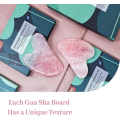 Miniatyrbilde 3 av 5: Rose Quartz Gua Sha ansiktsverktøy, kvarts Gua Sha stein for SPA akupunkturterapi triggerpunktbehandling, Guasha ansiktsmassasjer for hudpleie
