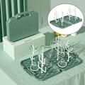 Miniatyrbilde 2 av 5: Generisk Bærbar Avtakbar Foldbar Småbarns Babyflaskeholder Tørker Avløp, Laget av PP Lett å Spare, Grønn
