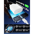Miniatyrbilde 4 av 5: Hurtiglader for iPhone 15 - 16 og iPad Pro/iPad Air, 30W USB C-kontakt Strømadapter med 2M USB-C-kabel